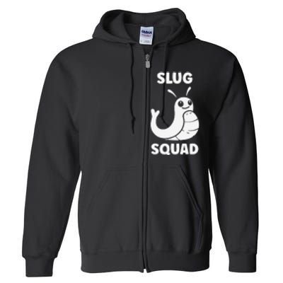 Humor Slugs Insect Cute Minimalist Simple Squad Slug Full Zip Hoodie