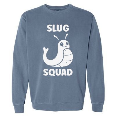 Humor Slugs Insect Cute Minimalist Simple Squad Slug Garment-Dyed Sweatshirt