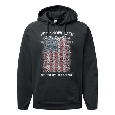 Hey Snowflake In The Real World Military Performance Fleece Hoodie