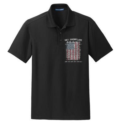 Hey Snowflake In The Real World Military Dry Zone Grid Polo