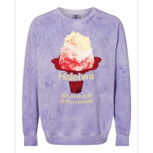 Hawaii Shave Ice Retro Haleiwa Colorblast Crewneck Sweatshirt