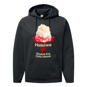 Hawaii Shave Ice Retro Haleiwa Performance Fleece Hoodie