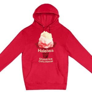 Hawaii Shave Ice Retro Haleiwa Premium Pullover Hoodie