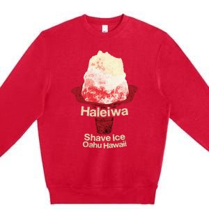 Hawaii Shave Ice Retro Haleiwa Premium Crewneck Sweatshirt