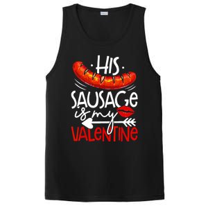 His Sausage Is My Valentine Adult Humor Gift PosiCharge Competitor Tank