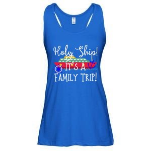 Holy Ship! It's A Family Trip Cute Gift Ladies Essential Flowy Tank