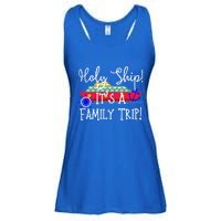 Holy Ship! It's A Family Trip Cute Gift Ladies Essential Flowy Tank