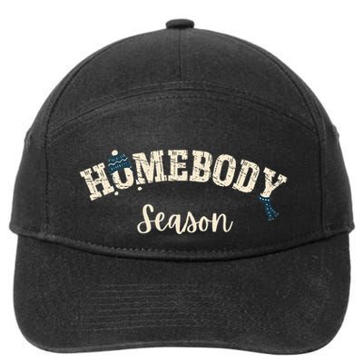 Homebody Season Introvert Shy Guy Fall Vibes Winter Blues 7-Panel Snapback Hat