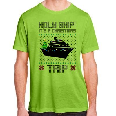 Holy Ship It's A Christmas Trip Family Vacation Cruise Adult ChromaSoft Performance T-Shirt