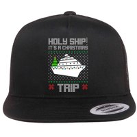 Holy Ship It's A Christmas Trip Family Vacation Cruise Flatbill Hat