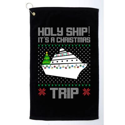 Holy Ship It's A Christmas Trip Family Vacation Cruise Golf Towel