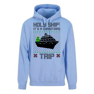 Holy Ship It's A Christmas Trip Family Vacation Cruise Unisex Surf Hoodie