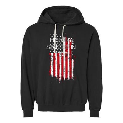 History Started In 1776 Garment-Dyed Fleece Hoodie