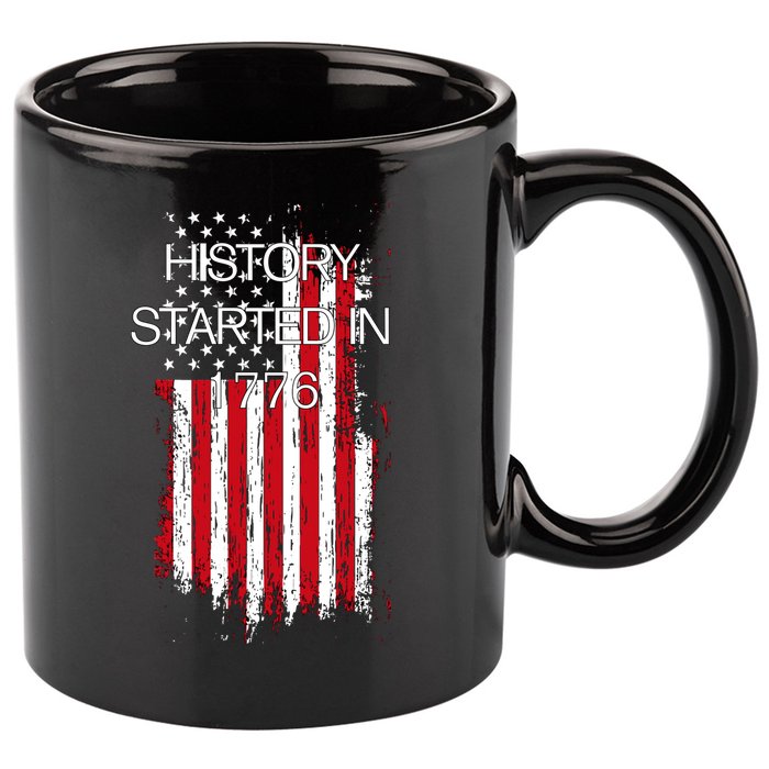 History Started In 1776 11oz C Handle Ceramic Mug