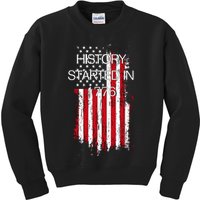 History Started In 1776 Kids Sweatshirt