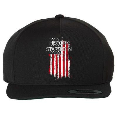 History Started In 1776 Wool Snapback Cap