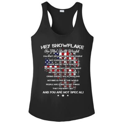 Hey Snowflake In The Real World Veteran Military Ladies PosiCharge Competitor Racerback Tank
