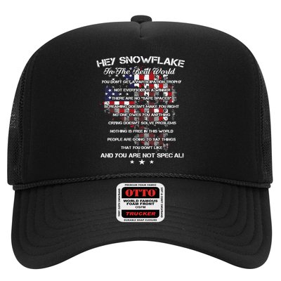 Hey Snowflake In The Real World Veteran Military Trucker Hat