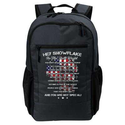 Hey Snowflake In The Real World Veteran Military Daily Commute Backpack