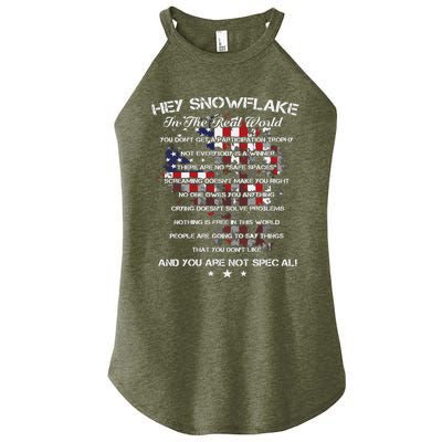 Hey Snowflake In The Real World Veteran Military Women's Perfect Tri Rocker Tank