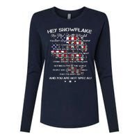 Hey Snowflake In The Real World Veteran Military Womens Cotton Relaxed Long Sleeve T-Shirt