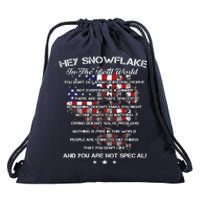 Hey Snowflake In The Real World Veteran Military Drawstring Bag