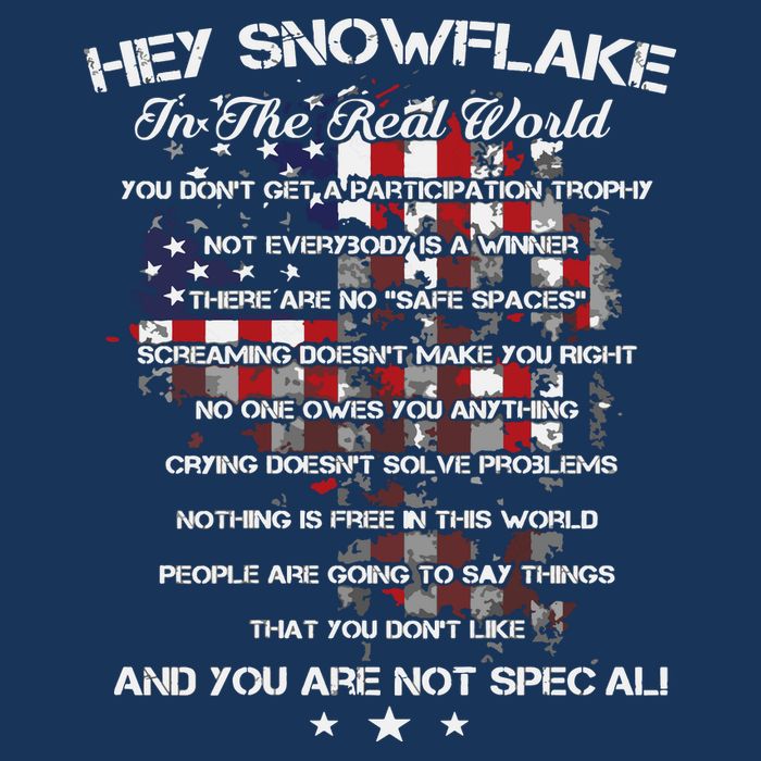 Hey Snowflake In The Real World Veteran Military Drawstring Bag
