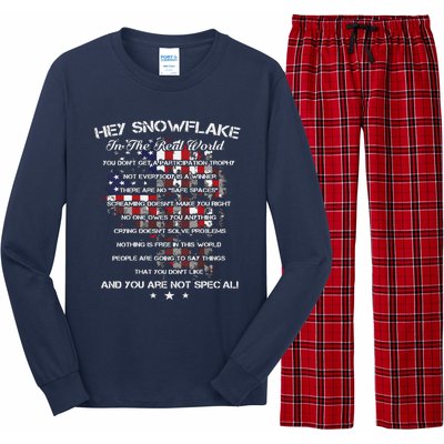 Hey Snowflake In The Real World Veteran Military Long Sleeve Pajama Set