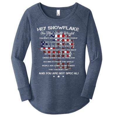 Hey Snowflake In The Real World Veteran Military Women's Perfect Tri Tunic Long Sleeve Shirt