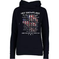 Hey Snowflake In The Real World Veteran Military Womens Funnel Neck Pullover Hood