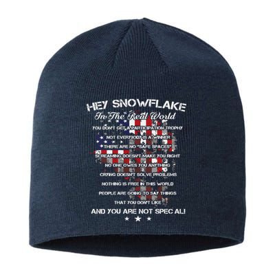 Hey Snowflake In The Real World Veteran Military Sustainable Beanie