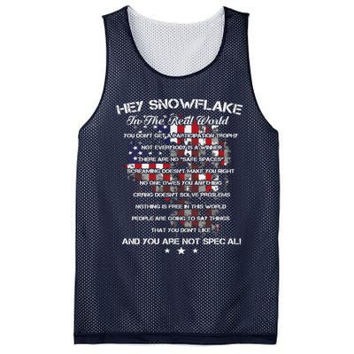 Hey Snowflake In The Real World Veteran Military Mesh Reversible Basketball Jersey Tank