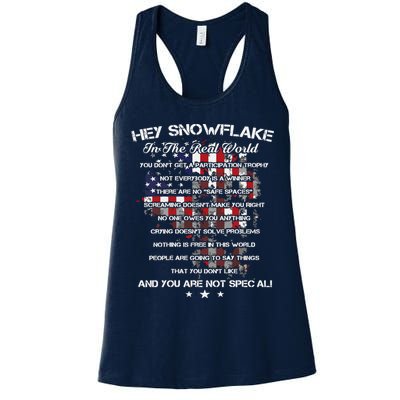 Hey Snowflake In The Real World Veteran Military Womens Tank Top
