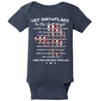 Hey Snowflake In The Real World Veteran Military Baby Bodysuit