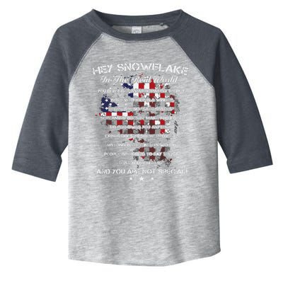 Hey Snowflake In The Real World Veteran Military Toddler Fine Jersey T-Shirt