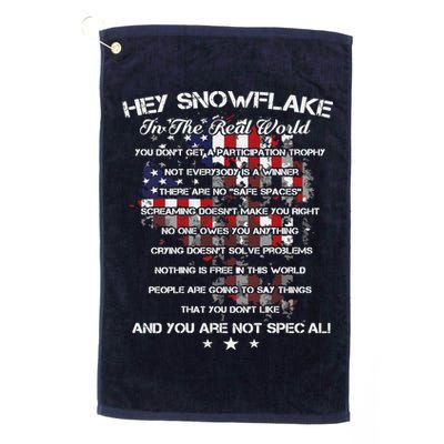 Hey Snowflake In The Real World Veteran Military Golf Towel
