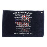 Hey Snowflake In The Real World Veteran Military Grommeted Golf Towel