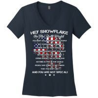 Hey Snowflake In The Real World Veteran Military Women's V-Neck T-Shirt