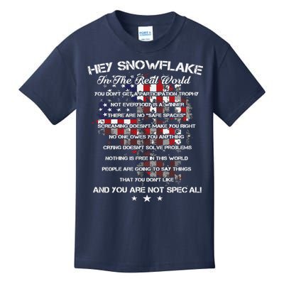 Hey Snowflake In The Real World Veteran Military Kids T-Shirt
