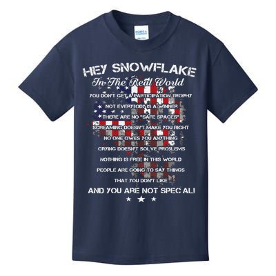 Hey Snowflake In The Real World Veteran Military Kids T-Shirt