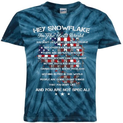 Hey Snowflake In The Real World Veteran Military Kids Tie-Dye T-Shirt