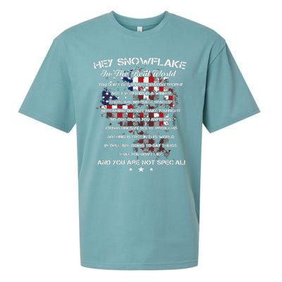 Hey Snowflake In The Real World Veteran Military Sueded Cloud Jersey T-Shirt