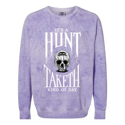 Hunt: Showdown It's A Hunt Taketh Kind Of Day Pullover Colorblast Crewneck Sweatshirt