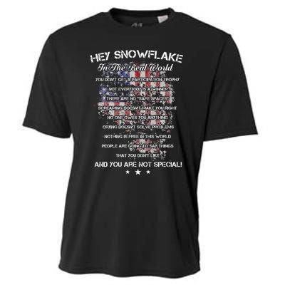 Hey Snowflake In The Real World Veteran Military Cooling Performance Crew T-Shirt