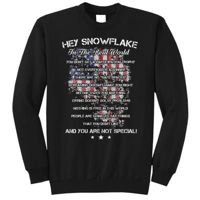 Hey Snowflake In The Real World Veteran Military Sweatshirt