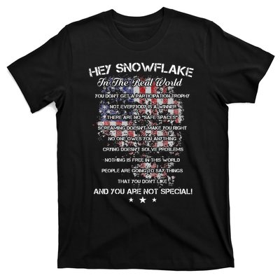 Hey Snowflake In The Real World Veteran Military T-Shirt