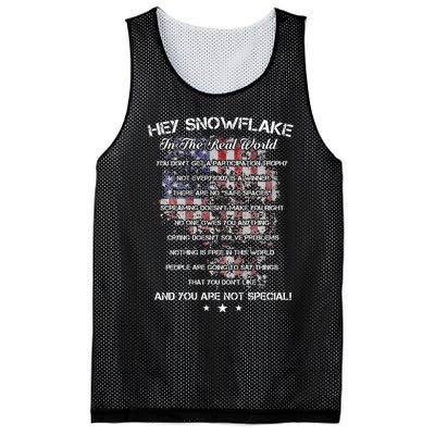 Hey Snowflake In The Real World Veteran Military Mesh Reversible Basketball Jersey Tank