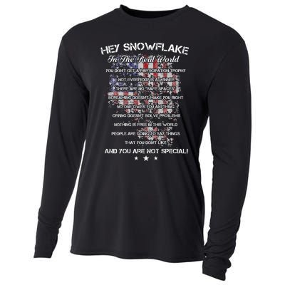 Hey Snowflake In The Real World Veteran Military Cooling Performance Long Sleeve Crew