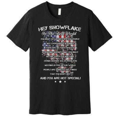 Hey Snowflake In The Real World Veteran Military Premium T-Shirt