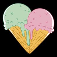 Heart Shaped Ice Cream Cute Gift Hoodie